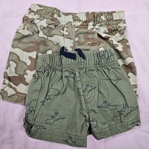 Small Wonders Green Dinosaur and Camo Shorts